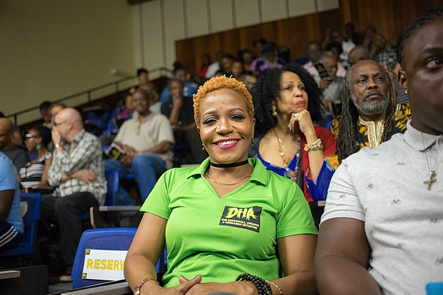 Working with DHA CEO Donna P Hope at the DHA launch N1 UWI Mona