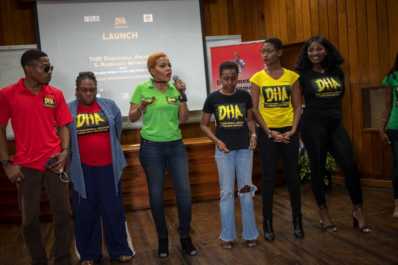 Working with DHA CEO Donna P Hope at the DHA launch N1 UWI Mona