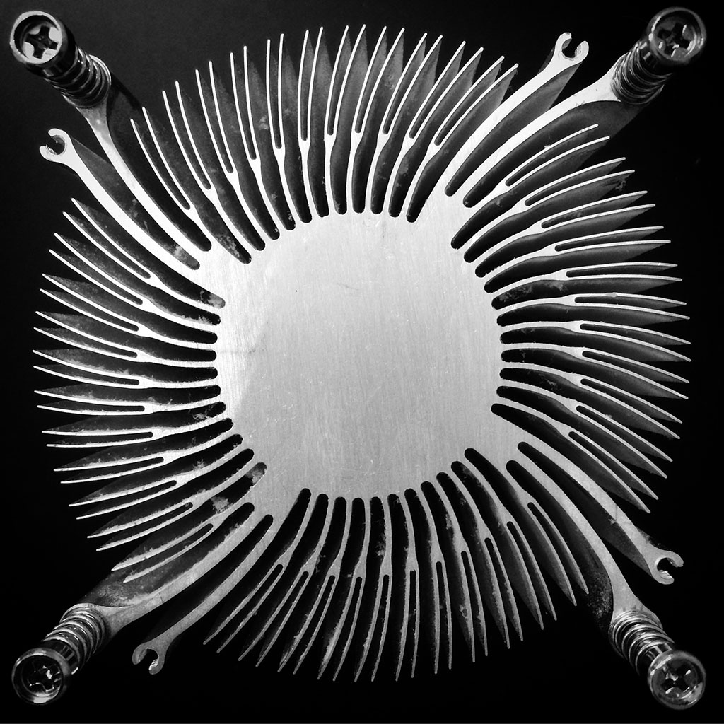 Heat sink from dead computer, 2018
